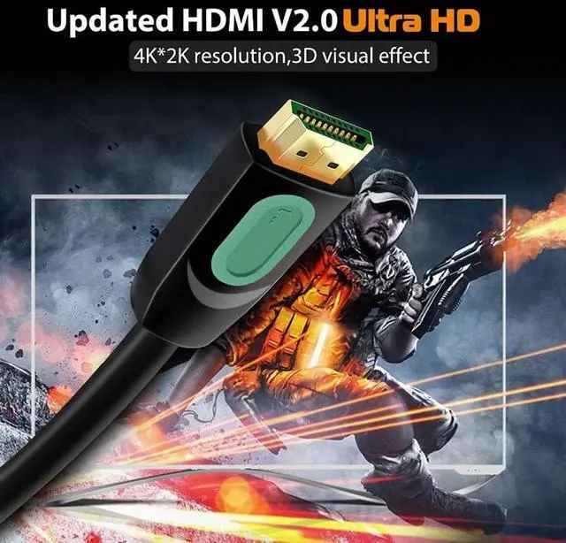Alt view image 4 of 6 - HDMI-Compatible Adapter Cable HD Video Cables Male to Port 4K Extender Cord for Laptops Switcher HDMI Splitter (Color : As Shown, Size : 1.5m)
