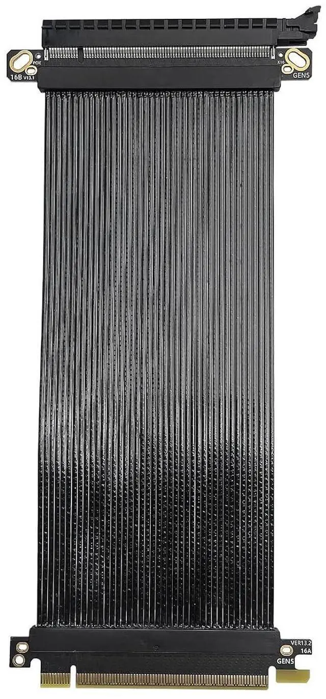 Alt view image 7 of 7 - PCIe 5.0 X16 Thin Flat Ribbon Cable 180 Degree Parallel Design for GPU Disk Fast Speed and Stability