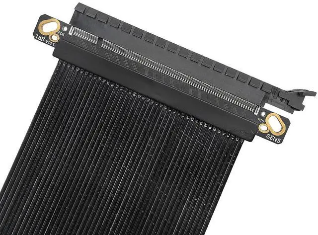 Alt view image 5 of 7 - PCIe 5.0 X16 Thin Flat Ribbon Cable 180 Degree Parallel Design for GPU Disk Fast Speed and Stability