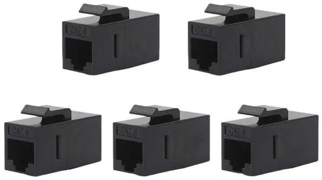 Main image of 10pcs Ethernet Network LAN CAT6 RJ45 Female to Female Insert CAT.6 Coupler, UTP Keystone Inline Coupler