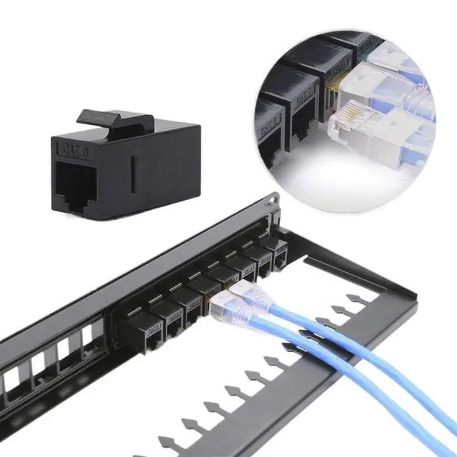 Alt view image 6 of 6 - 10pcs Ethernet Network LAN CAT6 RJ45 Female to Female Insert CAT.6 Coupler, UTP Keystone Inline Coupler