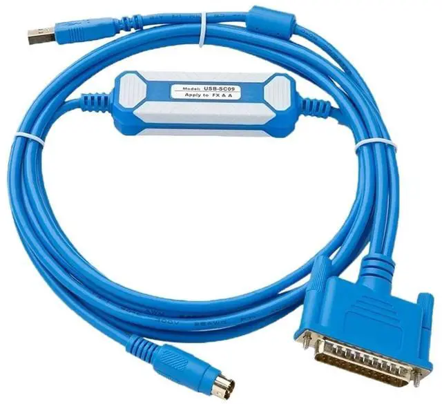Main image of USB-SC09 Programming Cable for FX/A FX0 FX0S FX1S FX0N FX1N FX2N A Series Download Line RS232 Port