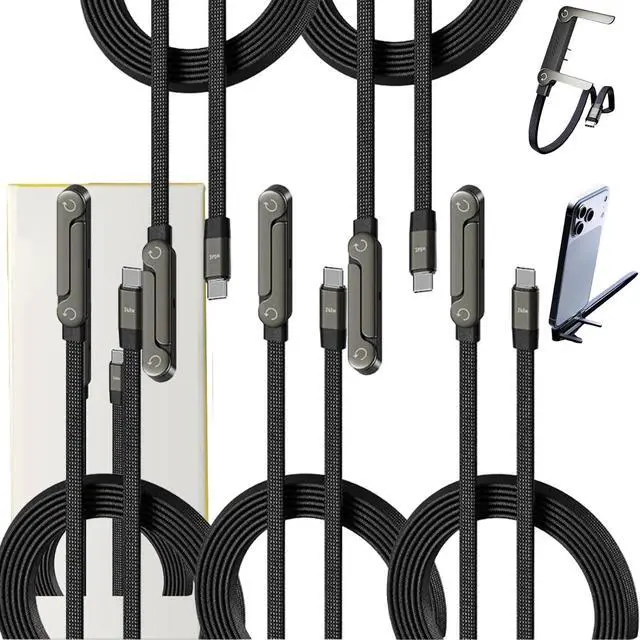 Main image of 2-in-1 Invisible Holder Charger Cable with Stand - 2026 New 240w Fast Charging Cord with Built-in Phone Stand - Multi Charging Cable for Gaming, Office, Car Travel (05)
