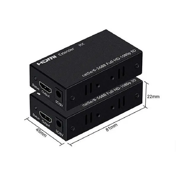 Alt view image 2 of 6 - HDMI Network Extender 60 Meters 1080P Single Network Cable Extension HDMI Signal Extender
