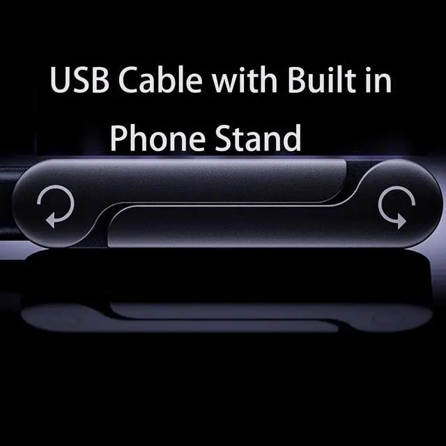 Alt view image 5 of 7 - 2-in-1 Invisible Holder Charger Cable with Stand - 2026 New 240w Fast Charging Cord with Built-in Phone Stand - Multi Charging Cable for Gaming, Office, Car Travel (05)