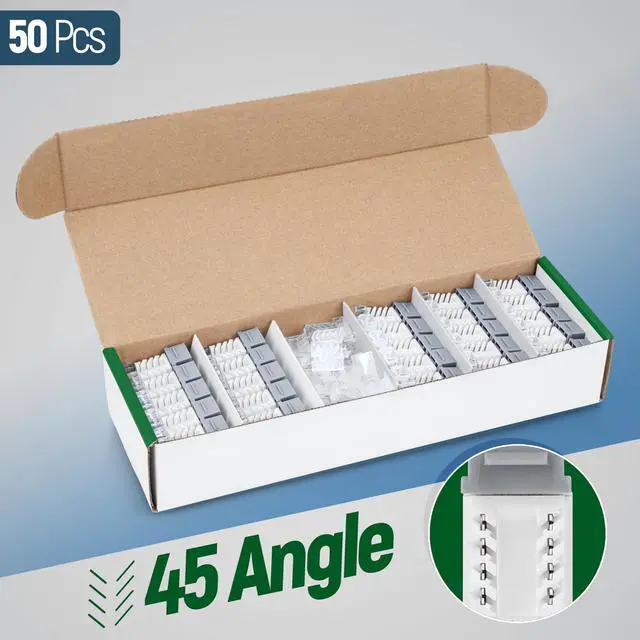 Alt view image 6 of 7 - Everest Media Solutions Bundle 2 Items: 45Term - Speed Termination Tool + 50 Pack of RJ45 CAT6A UTP Keystone Jacks - Gray