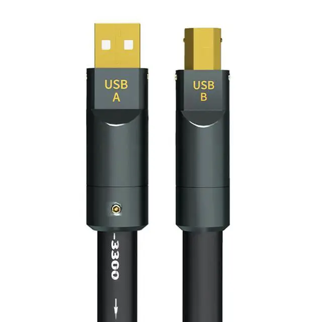 Alt view image 4 of 7 - High End USB A to USB B Cable 6N Single Crystal Coppered Cored Advanced Shielding Technology Clear