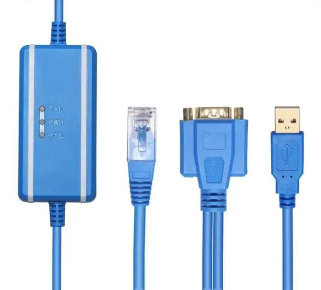 Alt view image 2 of 6 - 1747-UIC Compatible USB Interface A-B SLC Series PLC Programming Communication Cable USB-1747PIC RS232/DH-485 Interface (Blue)