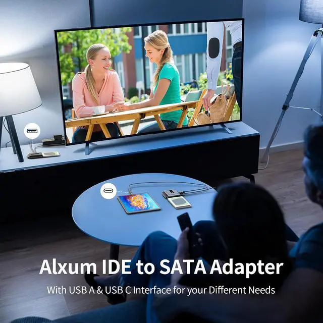Alt view image 6 of 7 - SATA to USB 3.0 Adapter - External Hard Drive Reader Recovery Converter for Universal 2.5" 3.5" HDD SSD Optical Drive, 2.5/3.5 Inch SATA IDE Hard Drive Adapter Transfer Kit Included Power 12V 2A