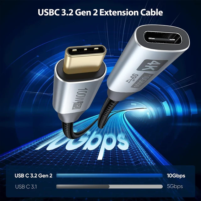Alt view image 2 of 7 - USB Cable USB Male to Female Extension Cable (6 Feet, 5-Pack)