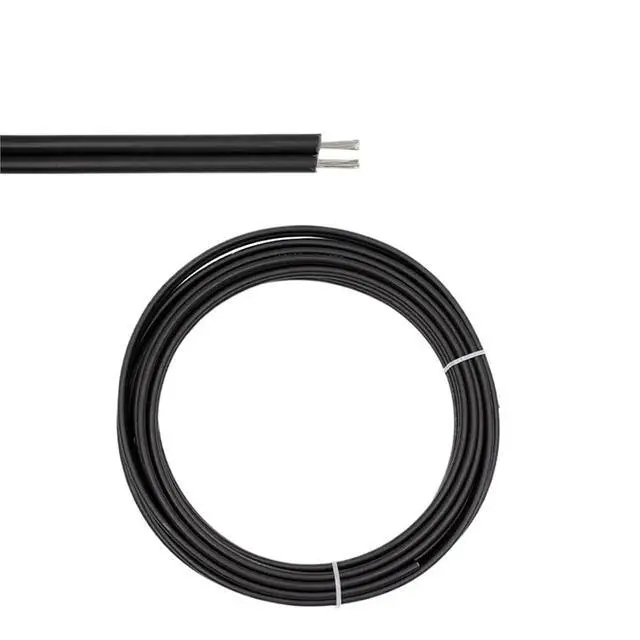 Alt view image 4 of 7 - 30 Meters Twin Core 2x4/2x6MM2 Solar Cable Black 2 Pins PV Wire Copper Conductor XLPE Jacket Photovoltaic Tinned Copper(2X4MM2)