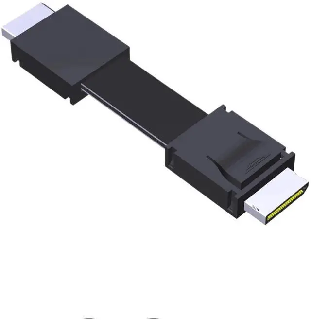 Main image of SFF-8611 Male to Male FFC Oculink Extension Cable PCI-E 4.0 X4 64Gbs External GPU Dock for Graphics Card PC Server OCuLink SFF86(25cm,F9912)