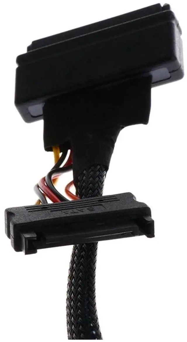 Main image of M36K- 0.5M/1.5Ft MI NI S*A*S SFF 8643 to U.2 SFF-8639 Cable with 15 Pin Female Connector SSD Power Cable Wire 12Gb/S