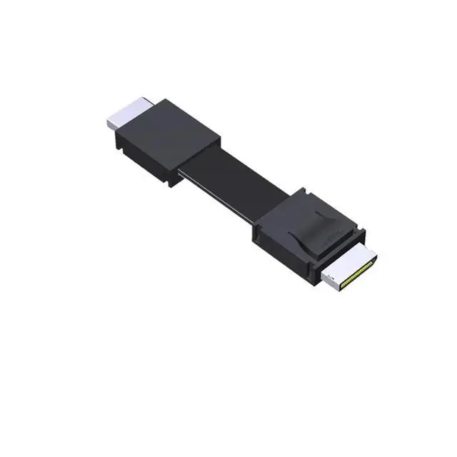 Alt view image 4 of 4 - SFF-8611 Male to Male FFC Oculink Extension Cable PCI-E 4.0 X4 64Gbs External GPU Dock for Graphics Card PC Server OCuLink SFF86(25cm,F9912)