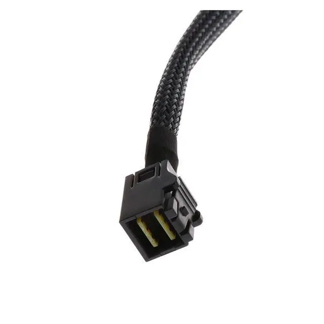 Alt view image 4 of 6 - M36K- 0.5M/1.5Ft MI NI S*A*S SFF 8643 to U.2 SFF-8639 Cable with 15 Pin Female Connector SSD Power Cable Wire 12Gb/S