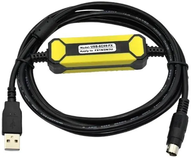 Main image of USB-SC09-FX Programming Cable for FX2N/FX1N/FX0N/FX0S/FX1S/FX3U Series Compatible with FX-USB-AW