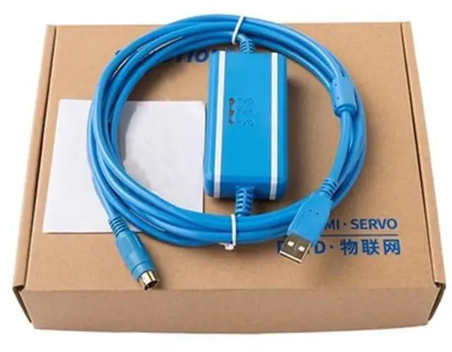 Main image of 1 pc New for USB-H2U/1U PLC Programming Cable H0U H1U H2U Series Data Download Cable Blue Isolated