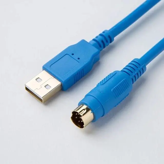 Alt view image 3 of 6 - 1 pc New for USB-H2U/1U PLC Programming Cable H0U H1U H2U Series Data Download Cable Blue Isolated