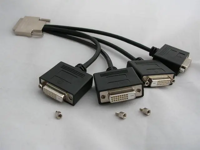 Alt view image 2 of 7 - VHDCI Breakout Cable&Adapter-VHDCI(SCSI 68Pin) M to 4-Port DVI-D(24+1) F Splitter Breakout Cable for NVIDIA and VisionTek Graphics Cards