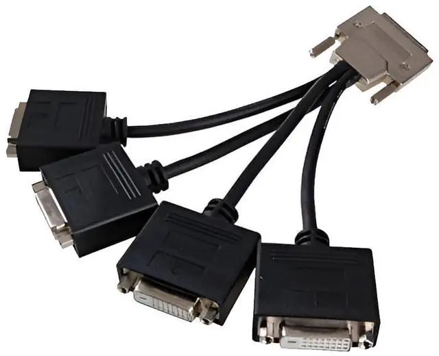 Main image of VHDCI Breakout Cable&Adapter-VHDCI(SCSI 68Pin) M to 4-Port DVI-D(24+1) F Splitter Breakout Cable for NVIDIA and VisionTek Graphics Cards