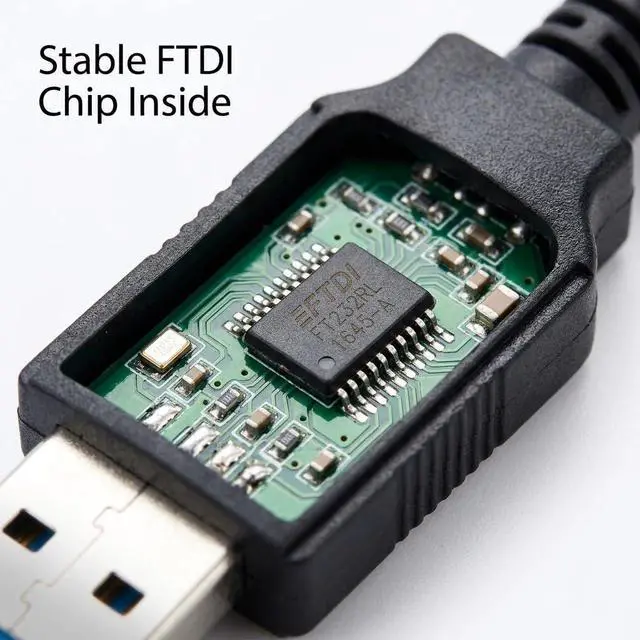 Alt view image 2 of 6 - USB to RS232 DB9 Female Cable FT232RL Chip, for Allen-Bradley SLC 5/03 5/04 5/05 PLC Programming, USB-1747-CP3 Compatible, 1.8M