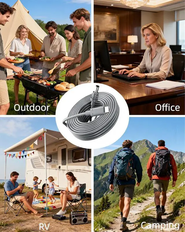 Alt view image 6 of 6 - Starlink Mini USB-C to DC Power Cable 32.8ft, 20AWG Waterproof PD 100W USB Type-C to DC, Compatible with Starlink Mini, 100W+ PD Power Banks, Indoor & Outdoor Use