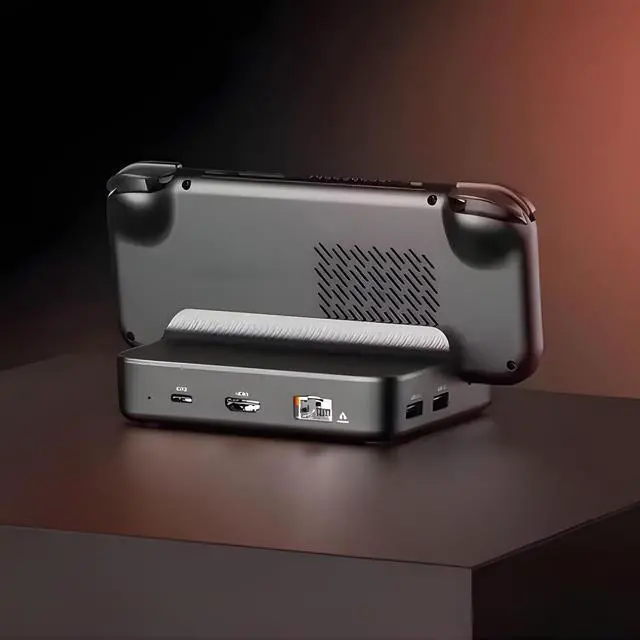 Alt view image 6 of 7 - Docking Station for Pocket 5 Game Consoles with 4K and Gigabit Ethernet Multifunctional Expansion Hub Black