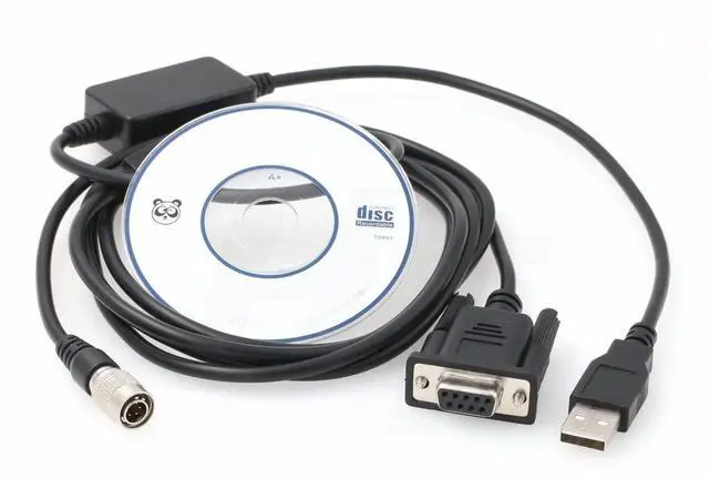 Main image of 6 Pin Hirose Computer USB RS232 Data Download Cable for Topcon GTS310 GPT3005 Sokkia NTS Set 610 510 530R3 630R Total Station
