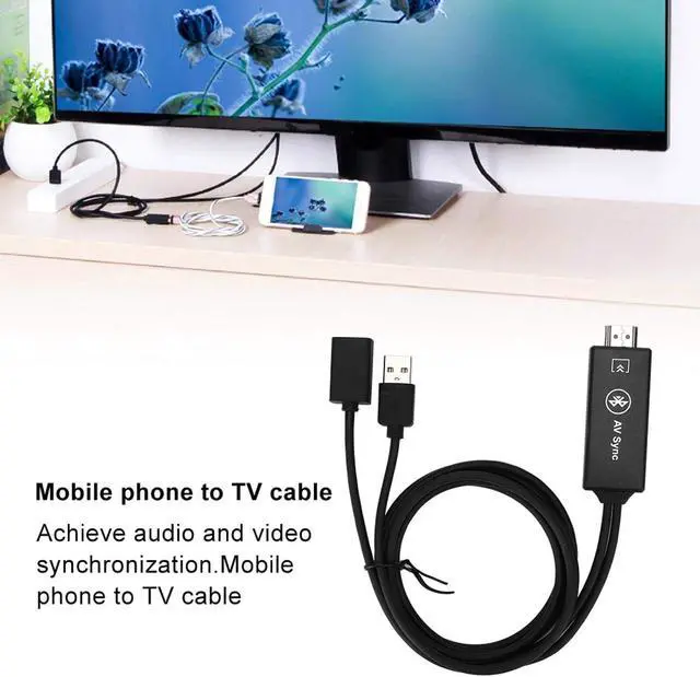 Alt view image 3 of 7 - VBESTLIFE Mobile Phone to TV Cable 1080P USB Type C to HDMI Adapter, Screen Mirroring Cable for Phone, TV, Projector, Monitor