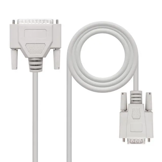 Alt view image 2 of 3 - Blendend Null Modem Serial Cable with DB9 Female to DB25 Male connectors, 1.8 m Length, Ideal for Data Connections Between Devices.