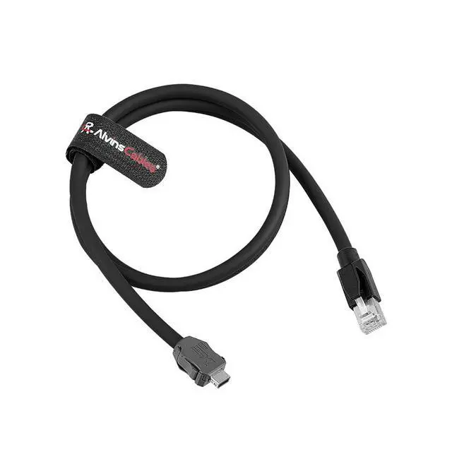 Alt view image 2 of 6 - Alvin's Cables IX Industrial to RJ45 Cat6A Ethernet Cable, IX30G-A-10S-CV(7.0) A Key to RJ45 Male, High Flex Drag-Chain Cable for PLC Machine Vision Industrial Automation Sensor PoE 3m|9.8ft