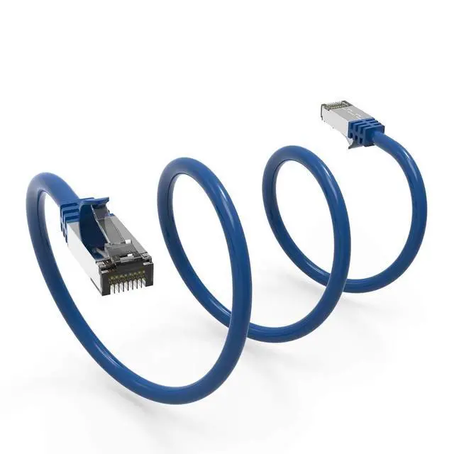 Alt view image 4 of 5 - [50 Micron Gold Plated 3Ft Cat.8 S/FTP Shielded Ethernet Network Cable Blue 26AWG- 10 Pack