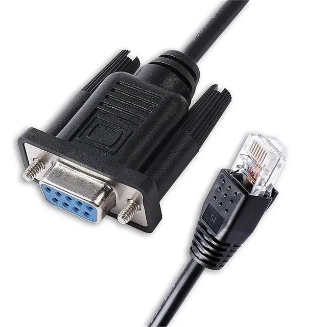 Alt view image 2 of 4 - 9Pin D-Sub DB9 Female RS232 Serial to RJ45 8P8C Communication Cable for MPP Solar Inverter PC Communication(1m)