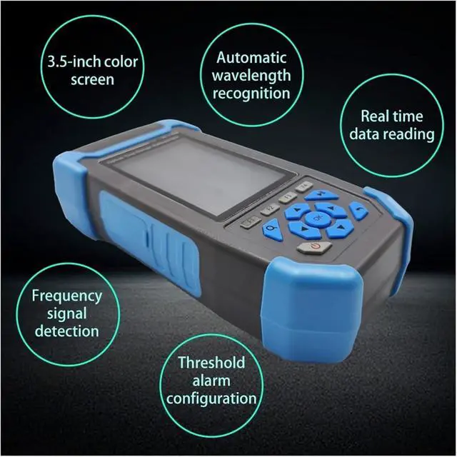 Alt view image 3 of 6 - OTDR Fiber Optic Tester, Fiber Optic Tester Reflectometer 1310 1550nm 64km 9in1 Mini Optic Tester Touch Screen With OPM OLS VFL RJ45 Connector