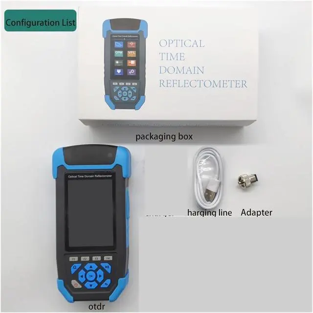 Alt view image 6 of 6 - OTDR Fiber Optic Tester, Fiber Optic Tester Reflectometer 1310 1550nm 64km 9in1 Mini Optic Tester Touch Screen With OPM OLS VFL RJ45 Connector
