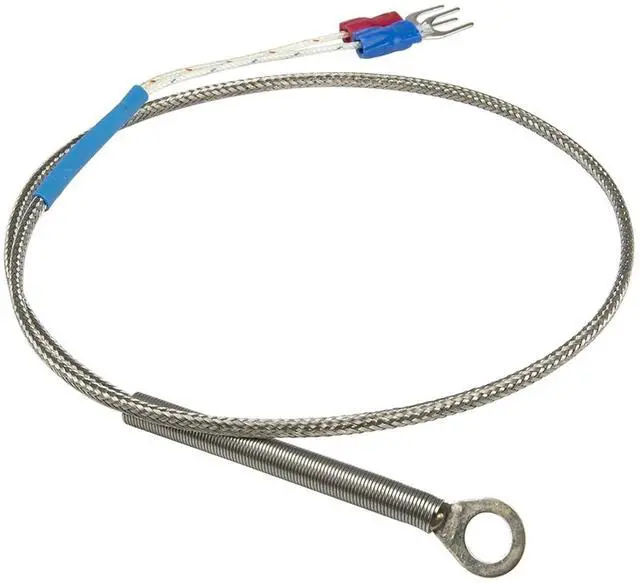Main image of 1pc FTARR01 K E Type 0.5m Metal screening Cable 5mm 6mm 8mm 10mm 14mm Diameter Hole Ring Head thermocouple Temperature Sensor(E 6mm Hole)