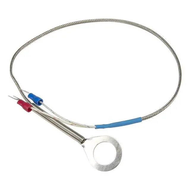 Alt view image 4 of 4 - 1pc FTARR01 K E Type 0.5m Metal screening Cable 5mm 6mm 8mm 10mm 14mm Diameter Hole Ring Head thermocouple Temperature Sensor(E 6mm Hole)