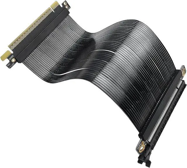 Alt view image 6 of 7 - pieceIE 5.0 X16 Risers Cable Flexible GPU Extension Adapters for Enhances Airflows &Performances 180°Parallel Direction