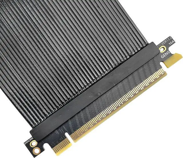 Alt view image 7 of 7 - pieceIE 5.0 X16 Risers Cable Flexible GPU Extension Adapters for Enhances Airflows &Performances 180°Parallel Direction