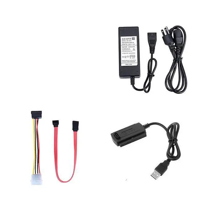 Alt view image 2 of 3 - SATA to USB 2 SATA IDE Adapter Cable PATA IDE to USB Converter for 2.5 3.5 Inch SSD HDD with AC Adapter Support OS(UK)