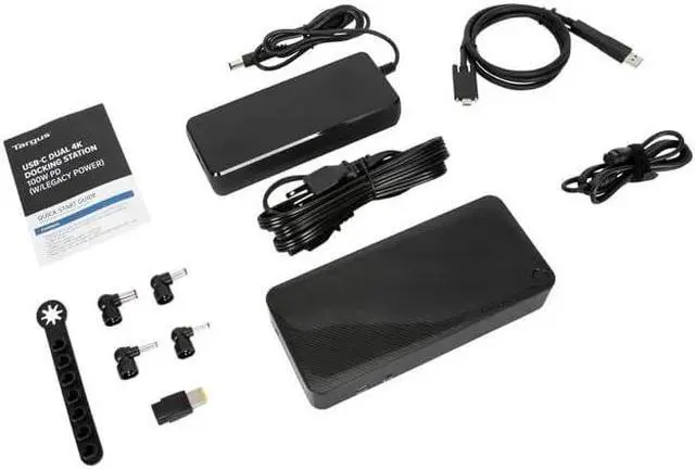 Alt view image 2 of 5 - USB-C Dual 4K Docking Station, Black, 100W Power Delivery, Legacy Power Kit, Multiple Display Support, w/Cables, Adapters