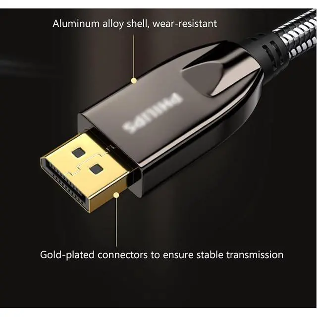 Alt view image 4 of 5 - Hdmi DisplayPort 8K DisplayPort Cable 1.4 DP to DP Cable (8K@60Hz 4K@144Hz 2K@165Hz) Nylon Braided High Speed for Laptop Gaming Monitor Computer Cables (Length : 1m)