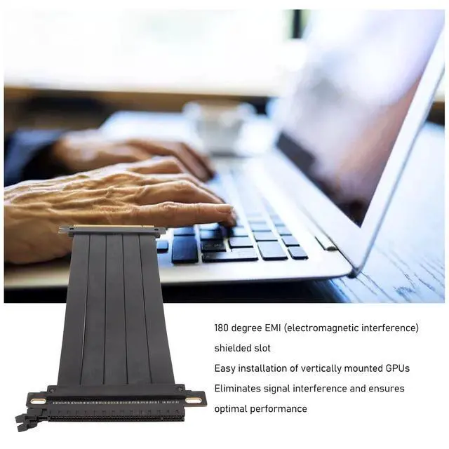 Alt view image 3 of 7 - Extender Riser Cable, Vertical Gpu Extender, Graphics Card Extension Cable for Ensuring Versatility Across Different Systems (20cm)