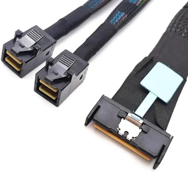 Main image of Highly Speed 8i 74PSlimline to 2SFF-8643 PCIE5.0 Data Cable for Servers and Workstations, 80cm/31.5inch