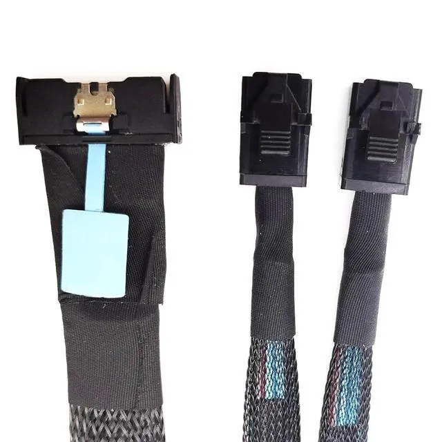 Alt view image 5 of 5 - Highly Speed 8i 74PSlimline to 2SFF-8643 PCIE5.0 Data Cable for Servers and Workstations, 80cm/31.5inch
