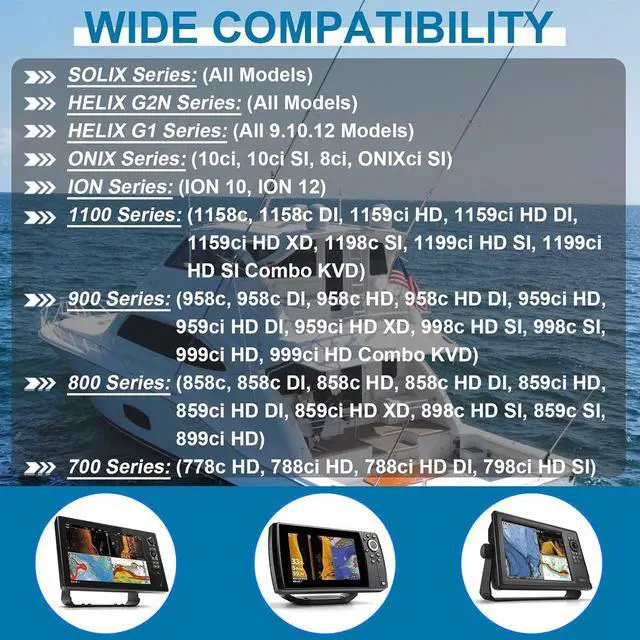 Alt view image 2 of 7 - 720073-2 AS EC 10E Boat Ethernet Cable 10 Feet Replace for Humminbird, Fit for SOLIX, Helix G2N, Helix G1, Onix, ION, 1100, 900, 800, 700 Series