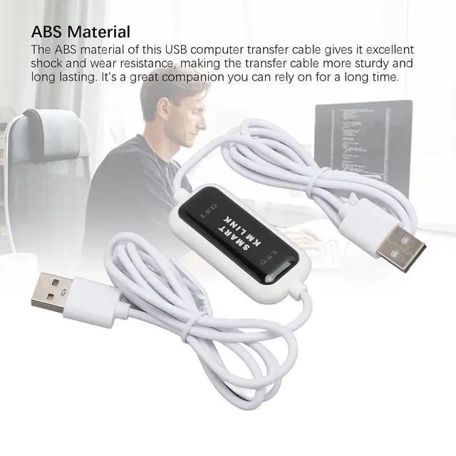 Alt view image 5 of 7 - Bewinner Keyboard, Mouse Share Sync Data Cable, for Smart KM PC to PC File Transfer, with Copy Computer Cable
