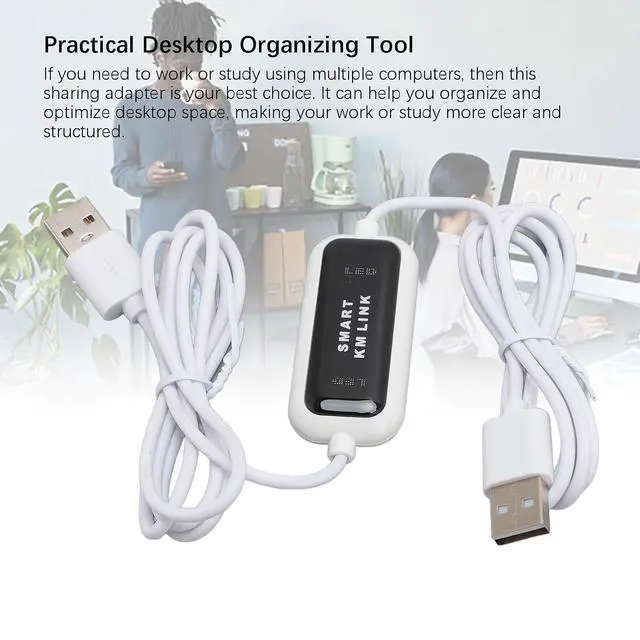 Alt view image 6 of 7 - Bewinner Keyboard, Mouse Share Sync Data Cable, for Smart KM PC to PC File Transfer, with Copy Computer Cable