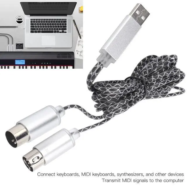 Alt view image 6 of 7 - MIDI Cable Transfer USB TPE Sheath Electronic Piano Editing Connection Line Music Synthesizer Compatible