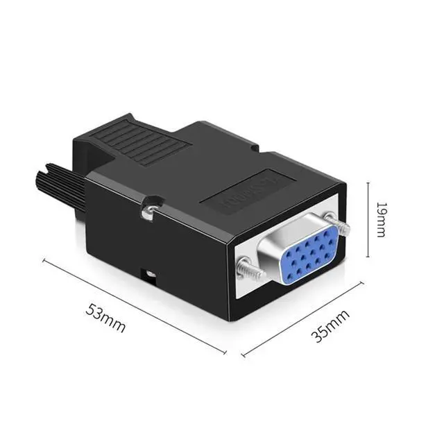 Alt view image 6 of 6 - 1PC VGA 3+9 Solderless Connector 15Pin 3+6 Breakout Terminal Joint Weld-Free DB15 3-Row Male Female Computer Monitor Projector(3 9 Female Screw)